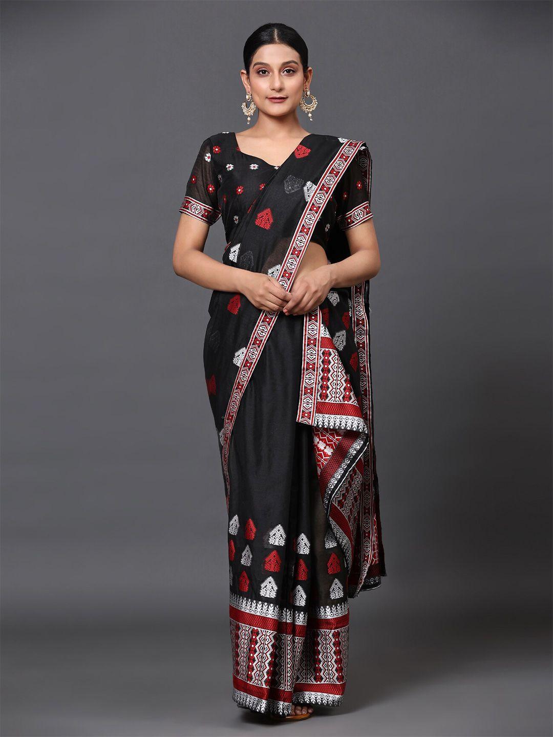 gostyle black embellished designer banarasi saree