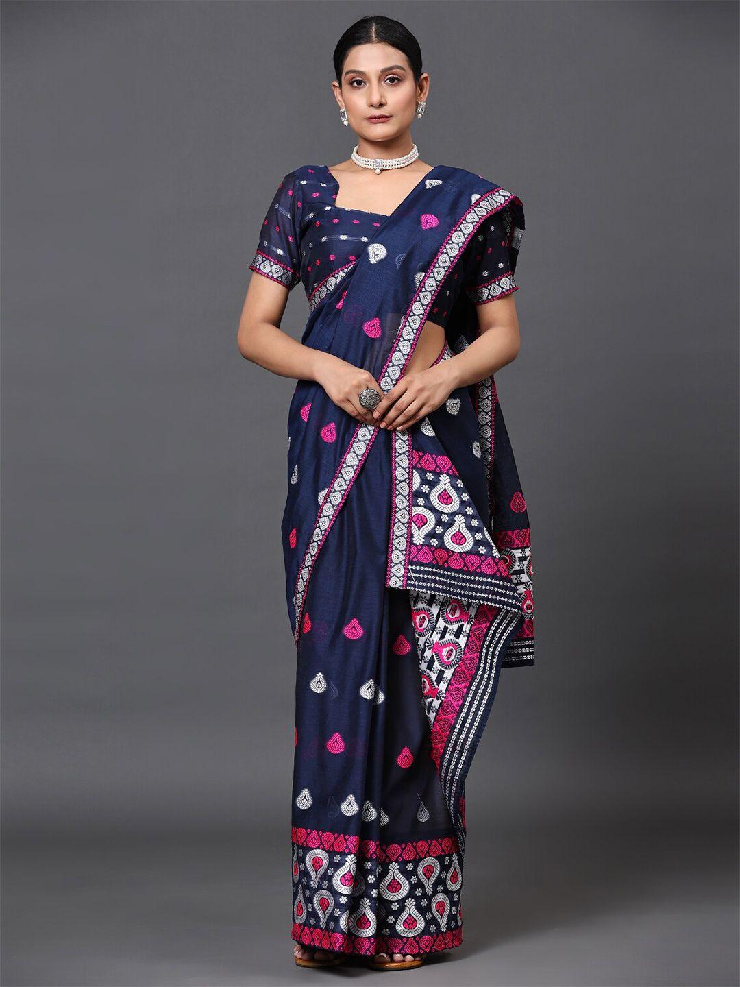gostyle blue embellished designer banarasi saree