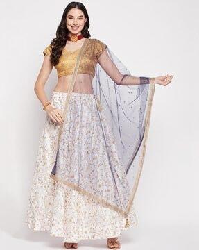 gota patti embroidered dupatta with tassels