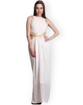 gown panelled dress