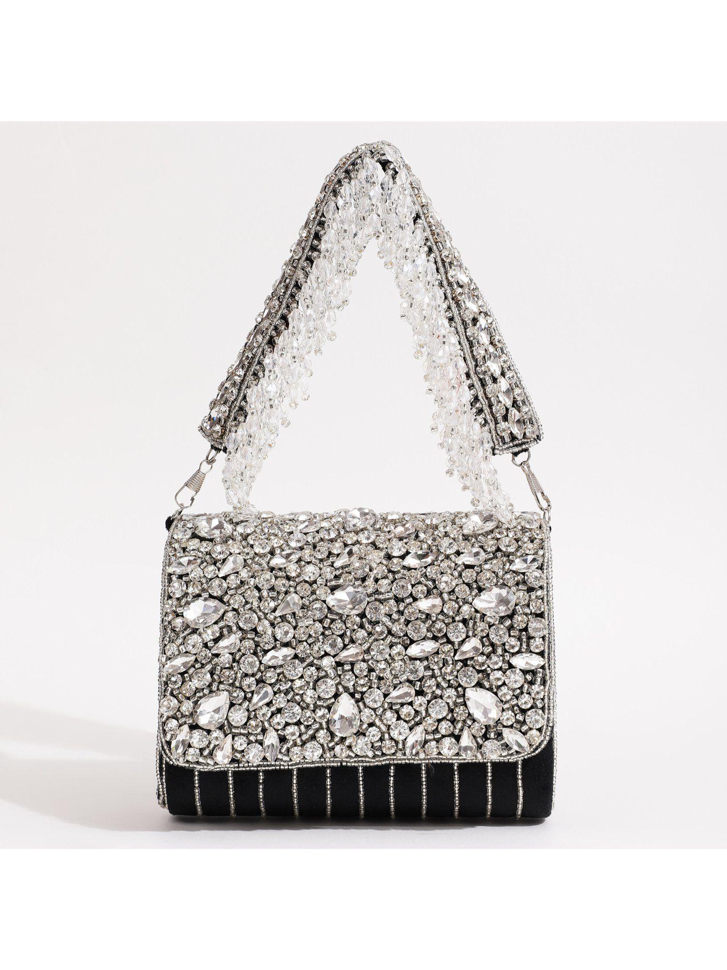 grace embellished flap over clutch bag