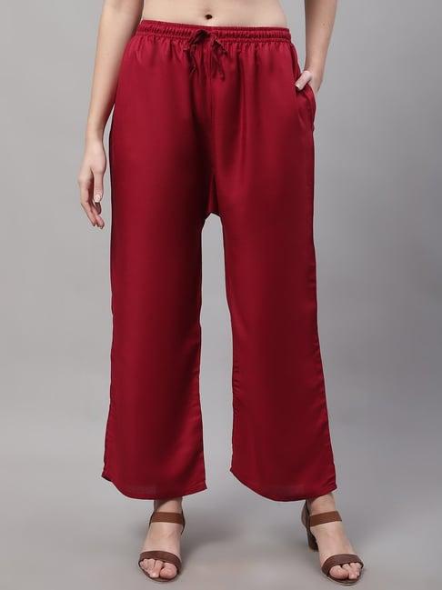 gracit maroon rayon palazzos