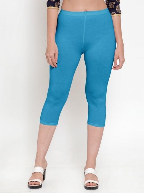 gracit sky blue mid rise capris