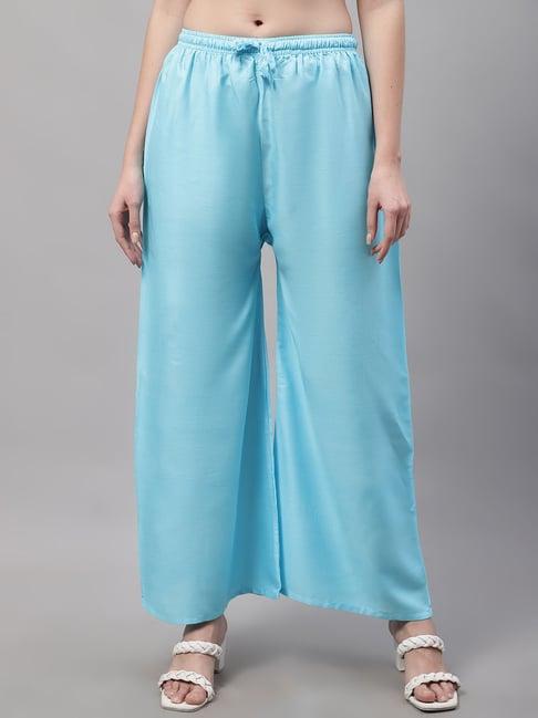 gracit turquoise rayon palazzos