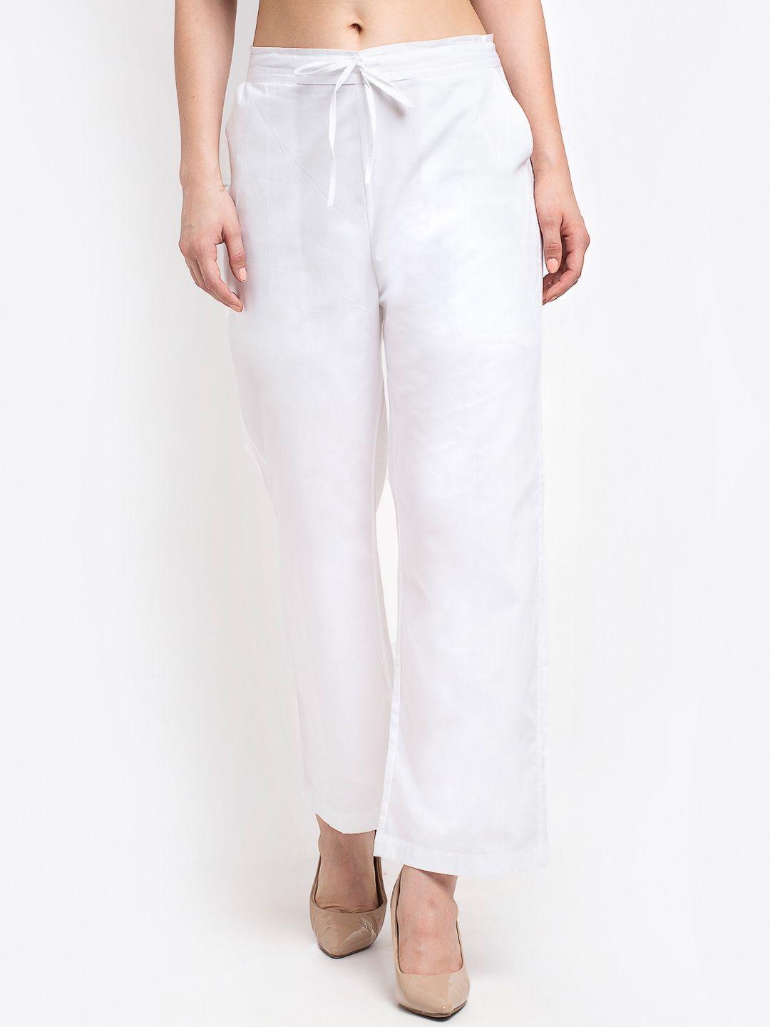 gracit women cambric cotton parallel trousers