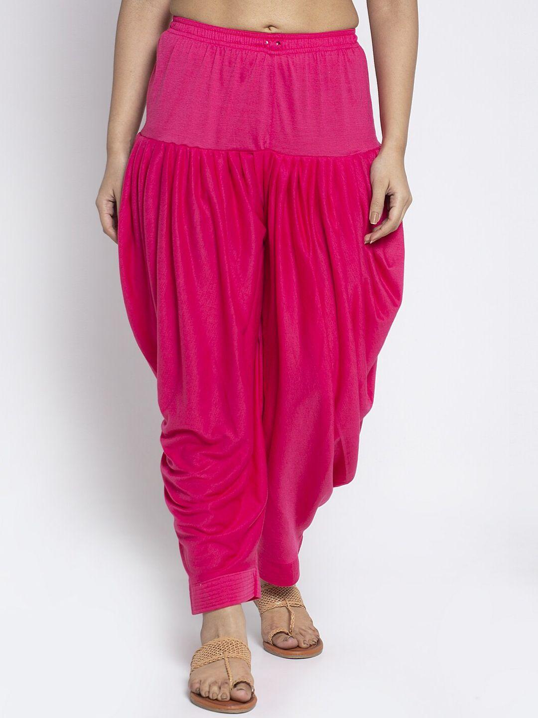 gracit women fuchsia pink solid salwar