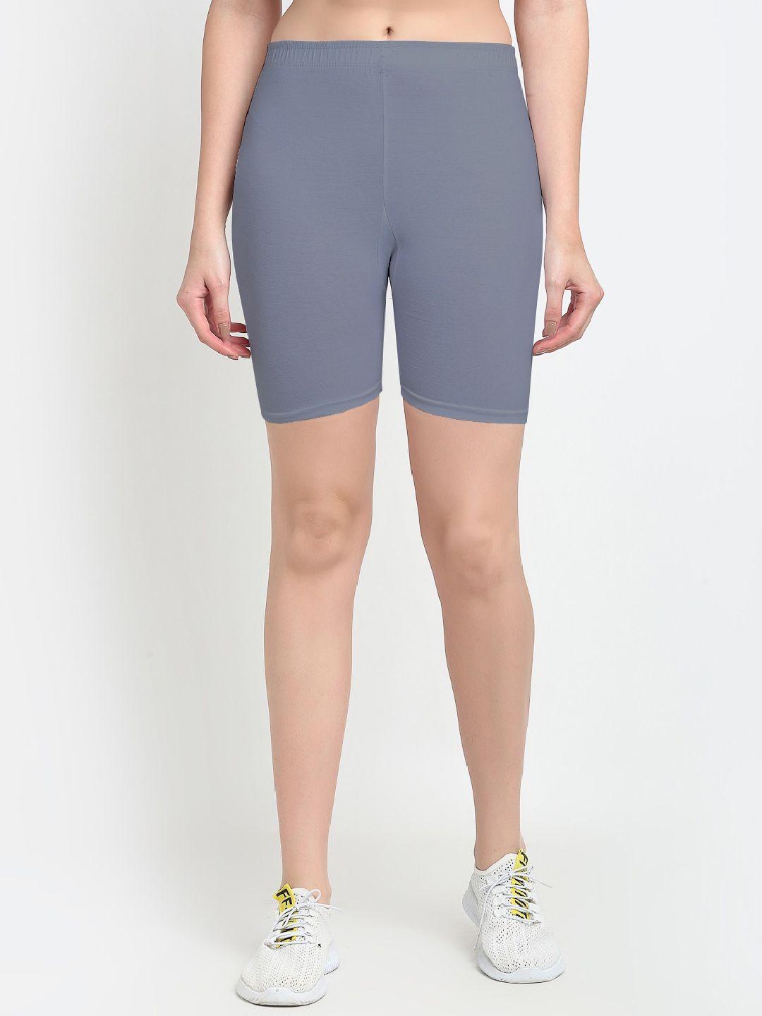 gracit women grey biker shorts