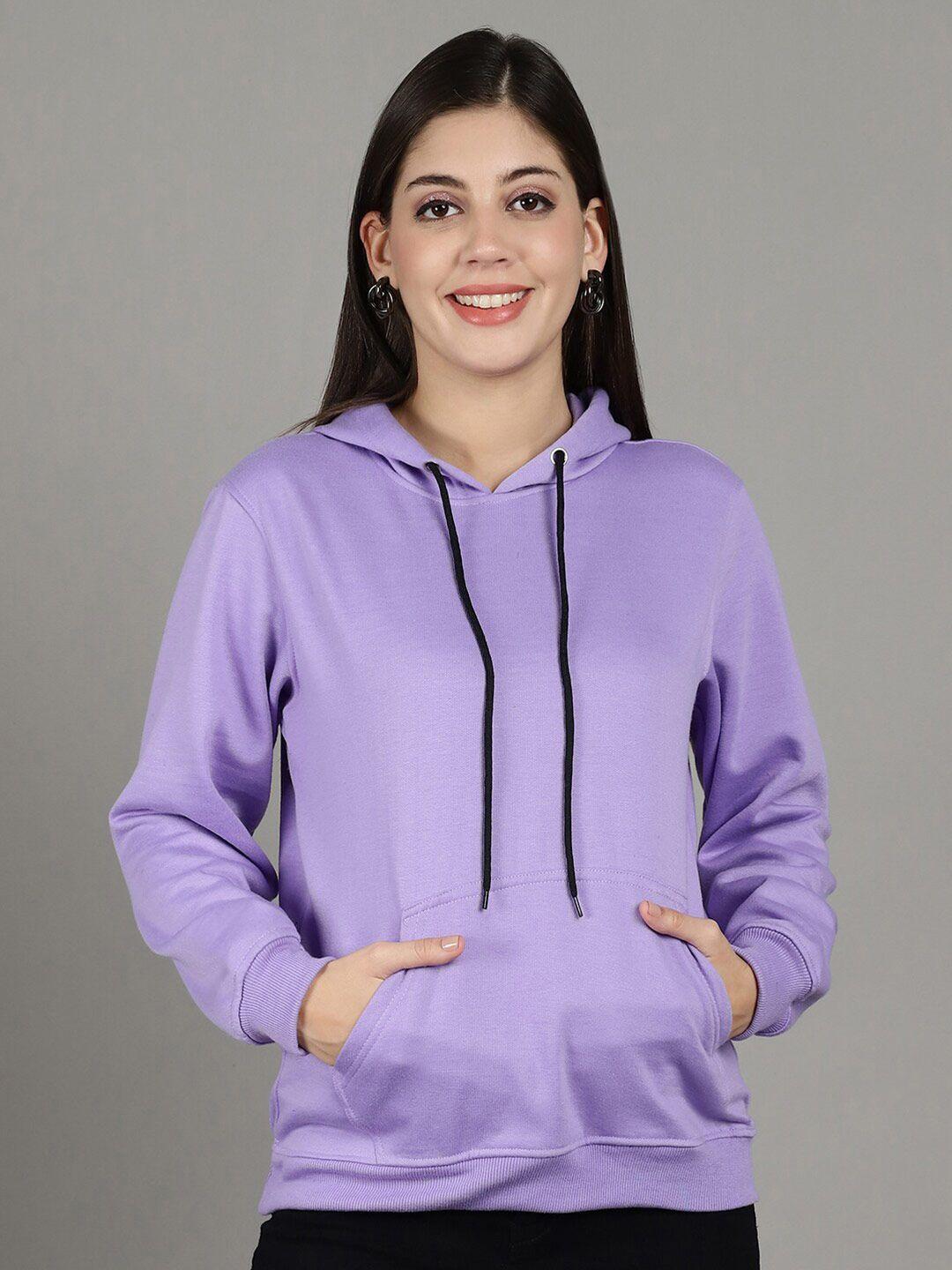 gracit women purple hooded sweatshirt