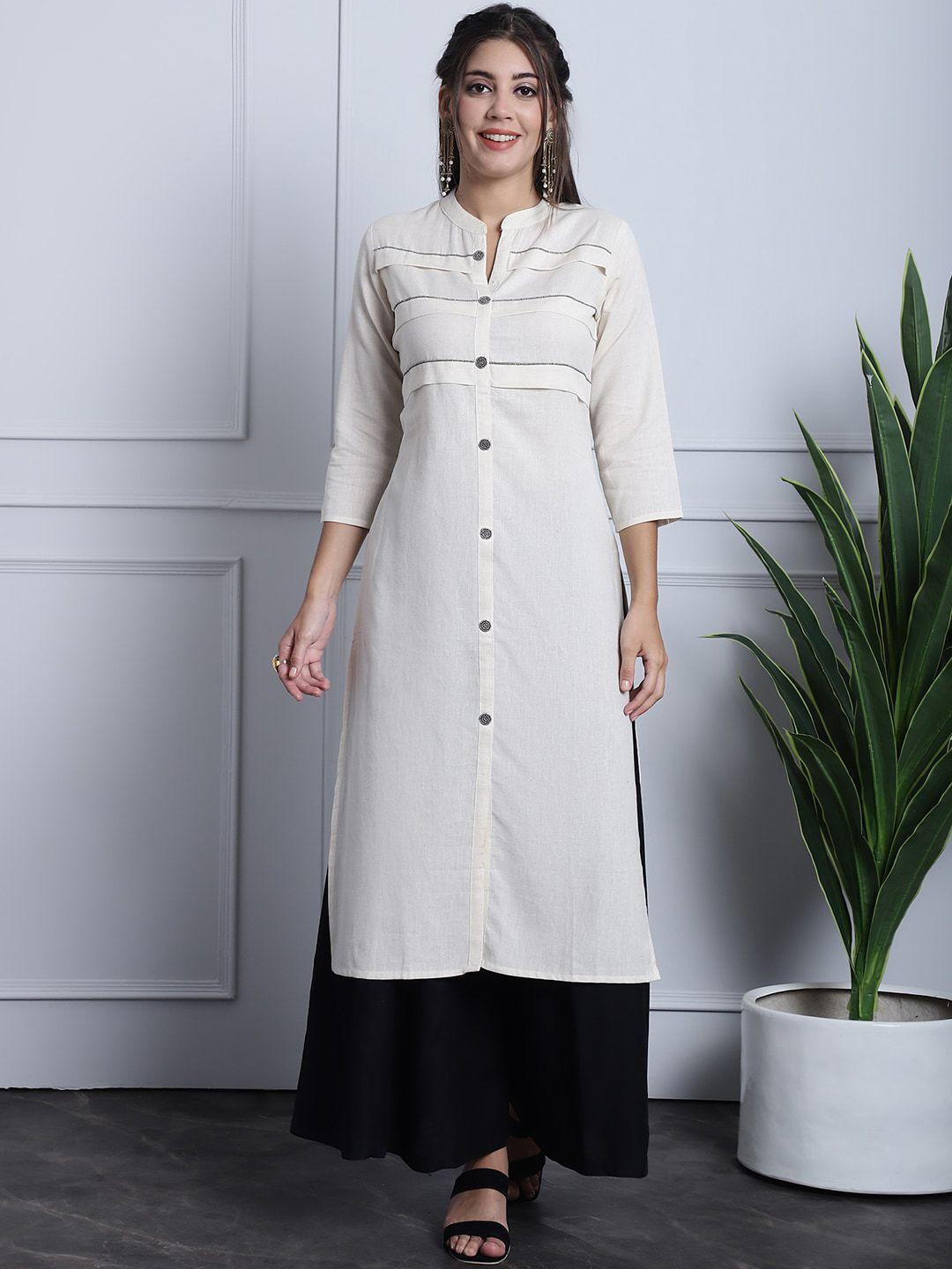 grancy mandarin collar cotton straight kurta