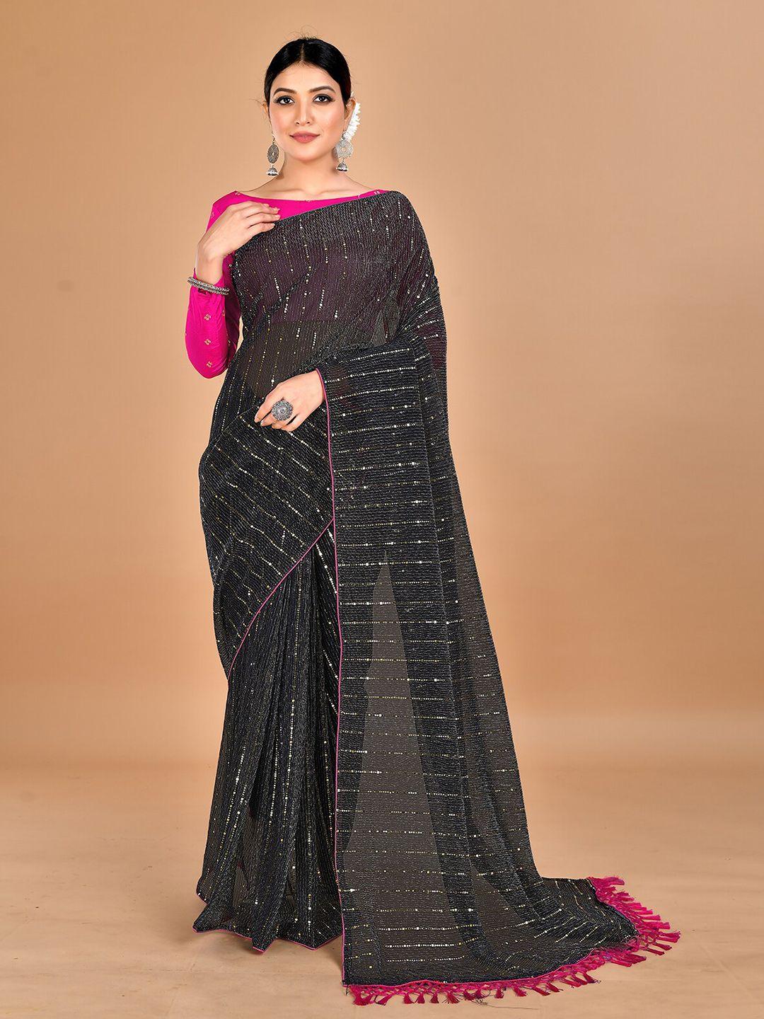 granthva fab embellished art silk saree