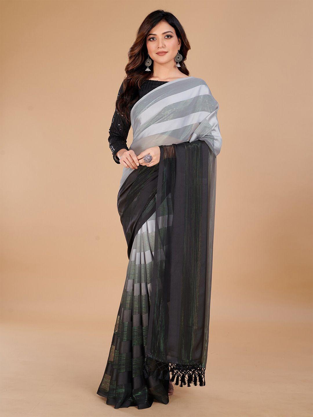 granthva fab striped art silk saree