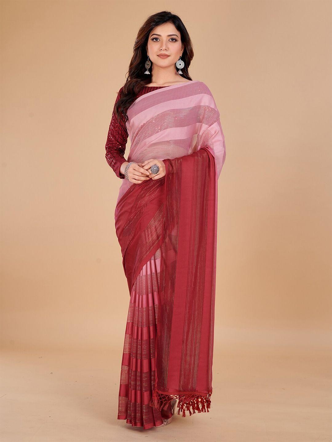 granthva fab striped art silk saree