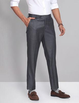 graph check sartorial formal trousers