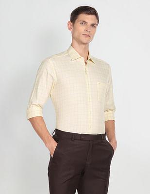 graph check cotton shirt