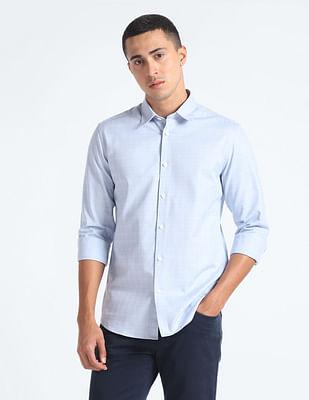 graph check slim fit shirt