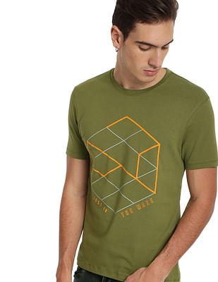 graphic print crew neck t-shirt