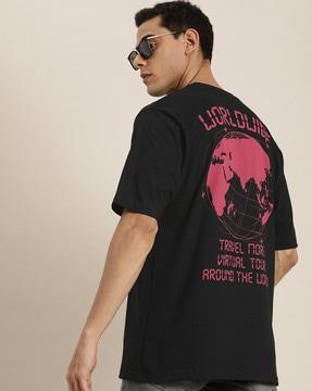 graphic print crew-neck oversized t-shirt