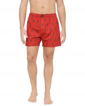 graphic print elasticated waistband boxers