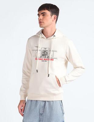graphic print hooded sweatshirt