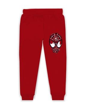 graphic print joggers with elasticated waist
