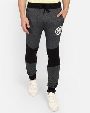 graphic print mid-rise joggers
