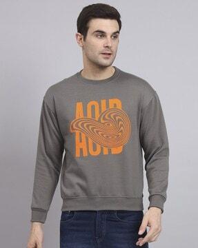 graphic print round-neck sweatshirt