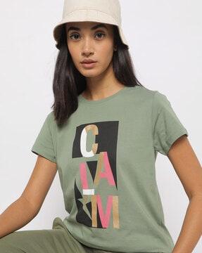 graphic print slim fit crew-neck t-shirt