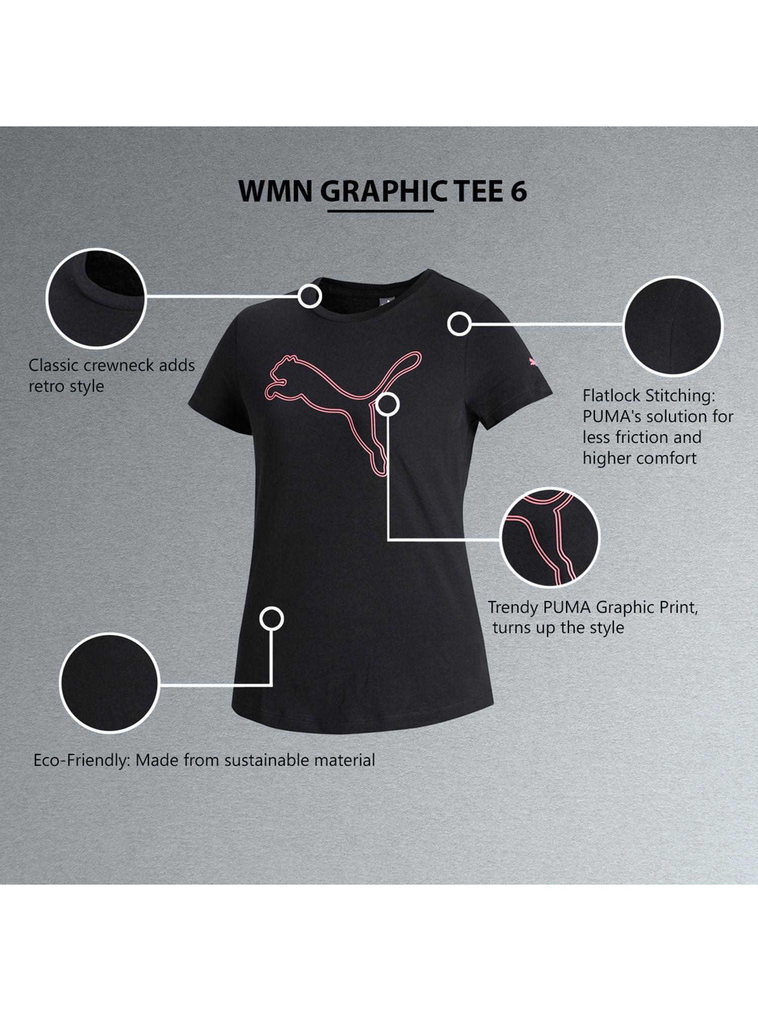 graphic 6 black womens t-shirt