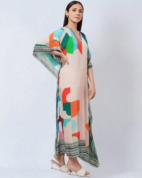 graphic art print kaftan