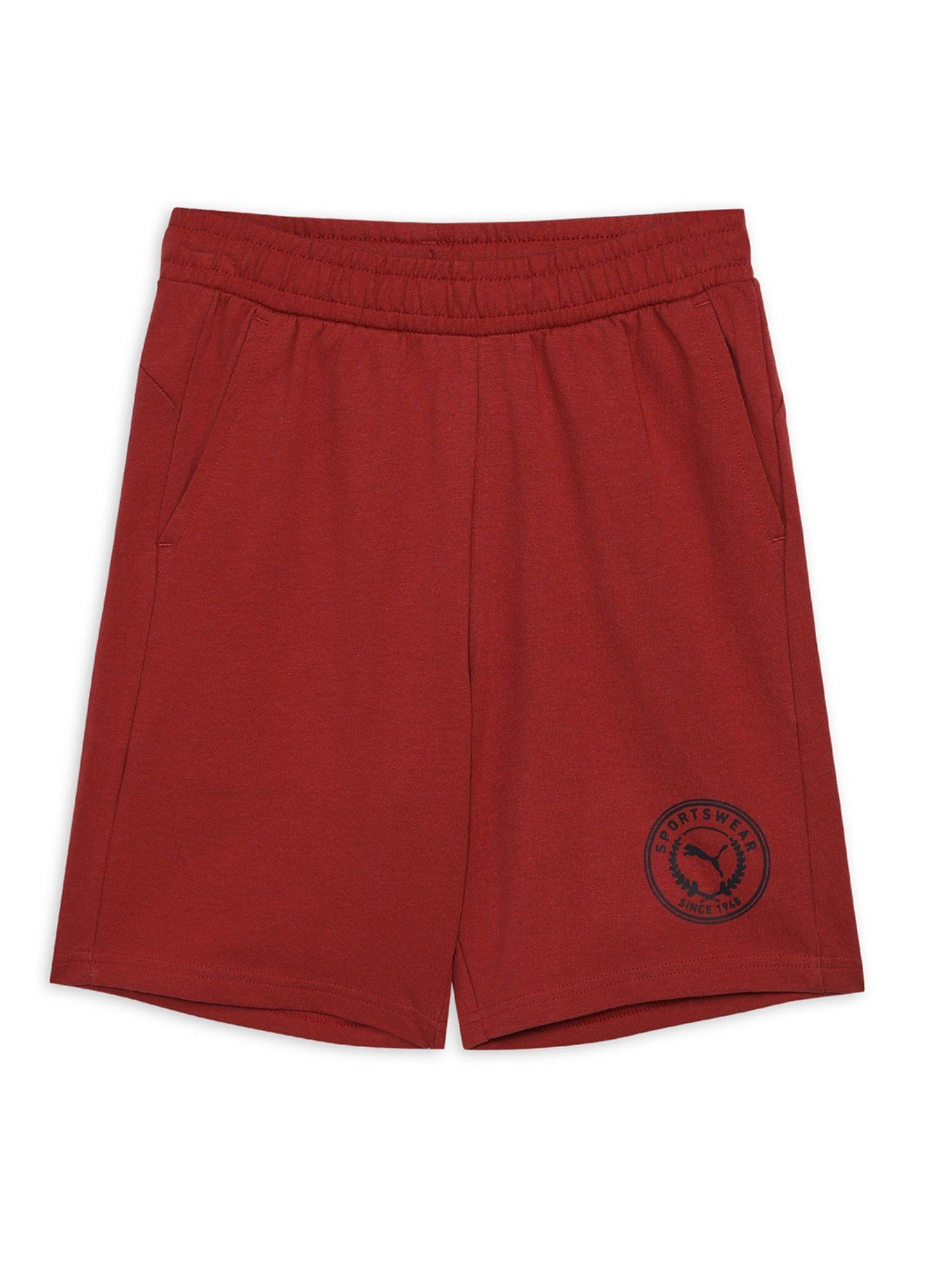 graphic boys red knitted shorts