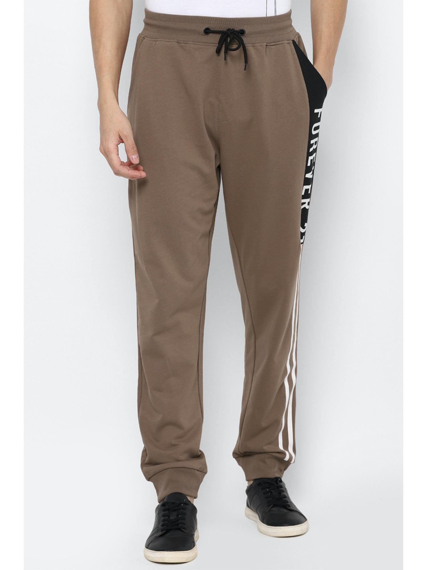 graphic brown casual trouser