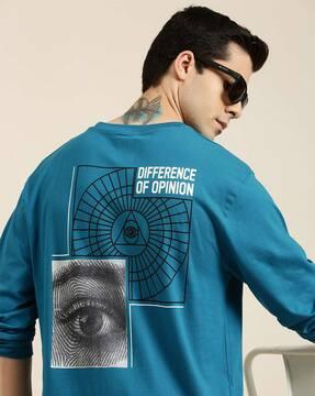 graphic crew-neck oversized t-shirt