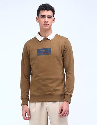 graphic crew neck sweatshirt