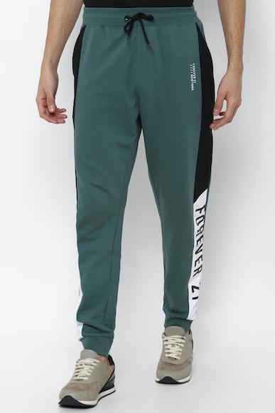 graphic dark ankle-length pants
