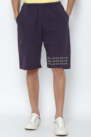 graphic dark knee length shorts