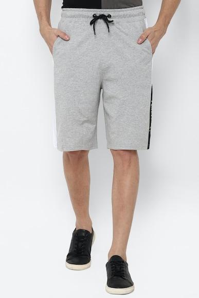 graphic dark knee length shorts