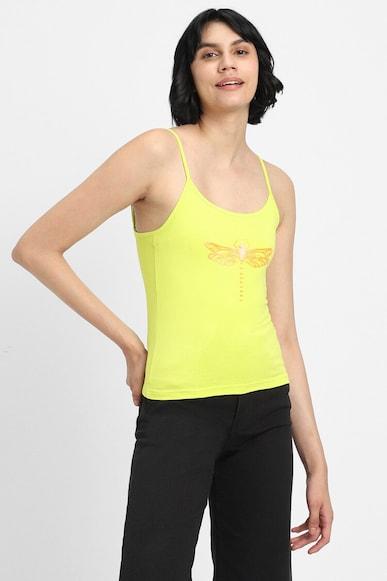 graphic fitted camisole tops