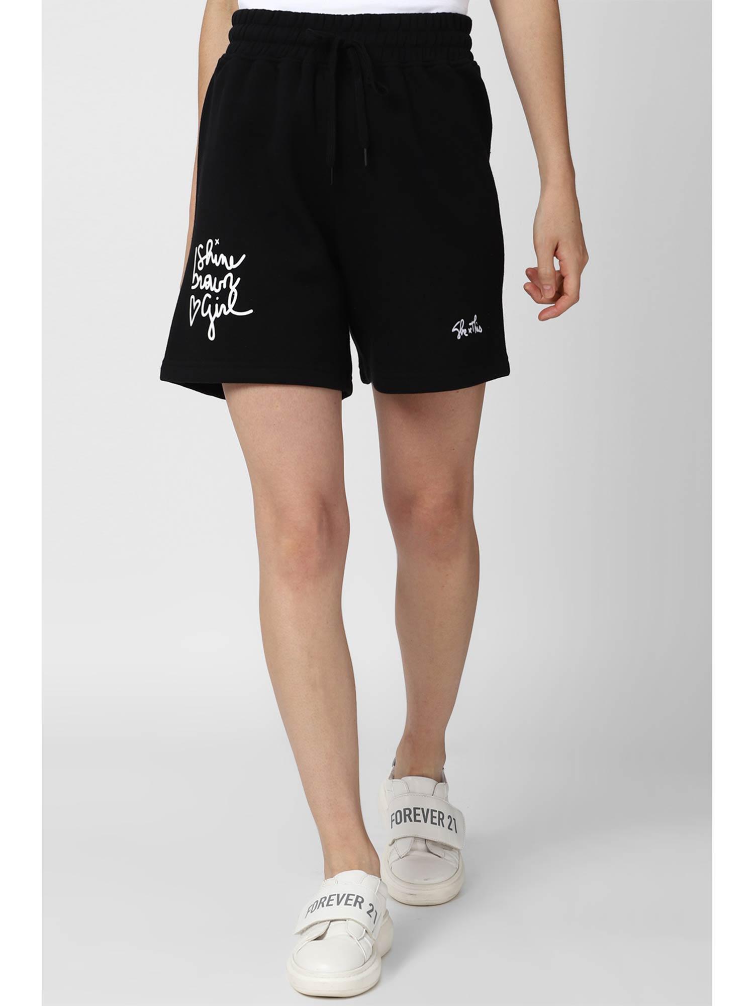 graphic knit shorts