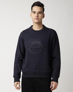 graphic logo cotton blended sweatshirt