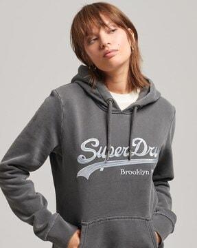 graphic logo sparkle hoodie