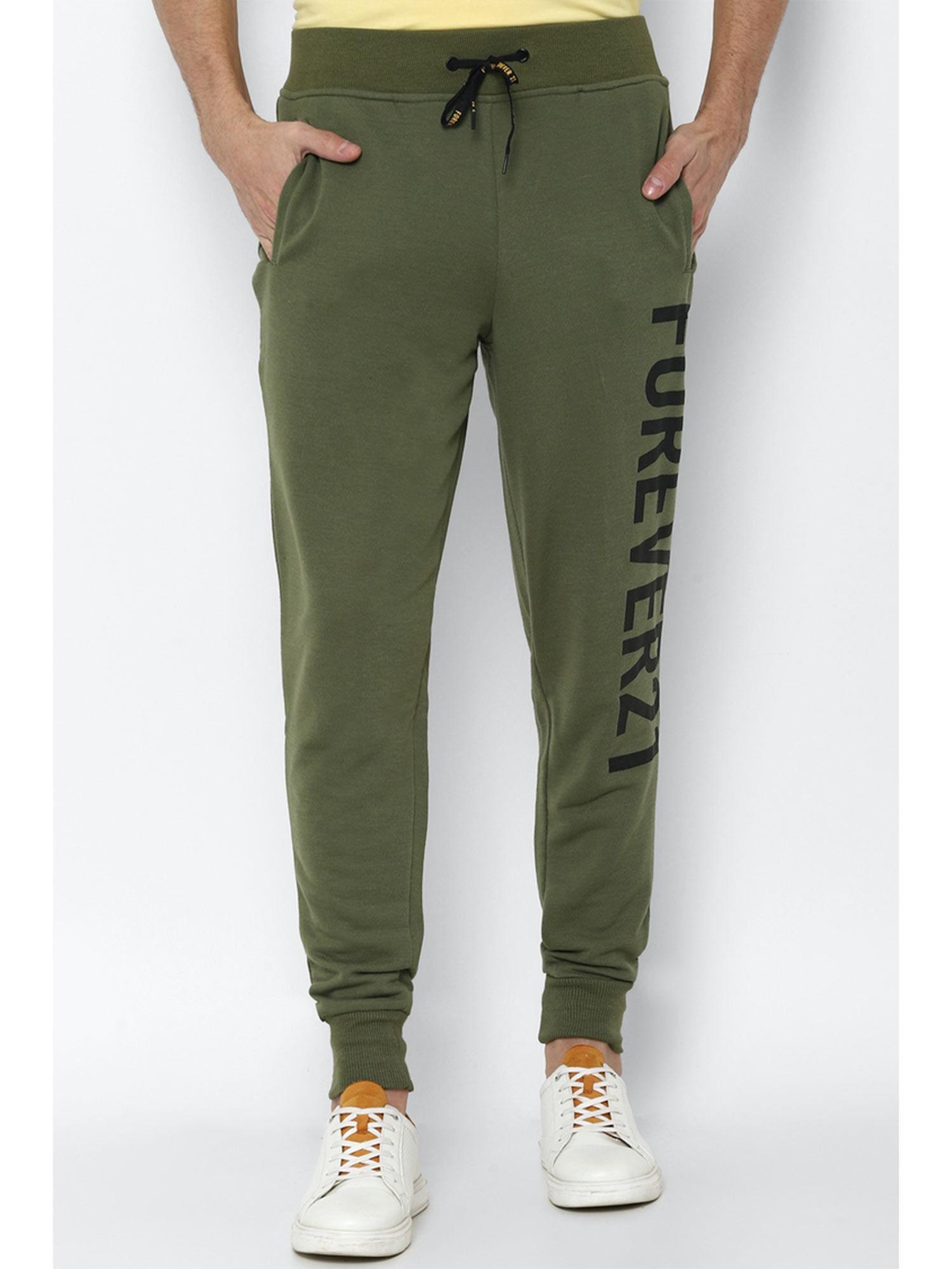 graphic olive casual trouser