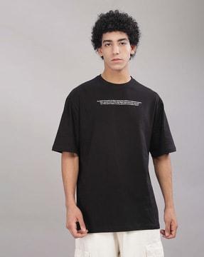 graphic oversized fit crew- neck t-shirt