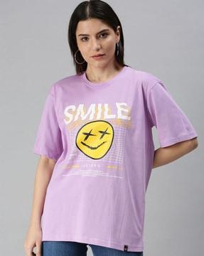 graphic oversized round-neck t-shirt