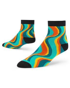 graphic pattern ankle-length socks