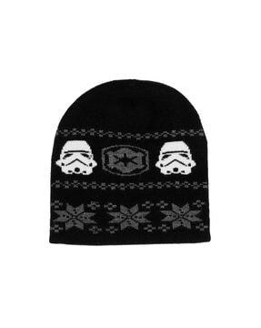 graphic pattern beanie