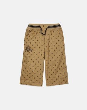 graphic print 3/4th shorts