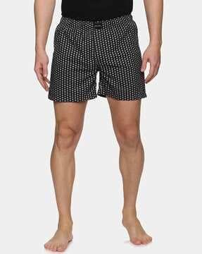 graphic print bermudas with elasticated waistband