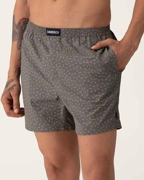 graphic print boxer with insert pockets