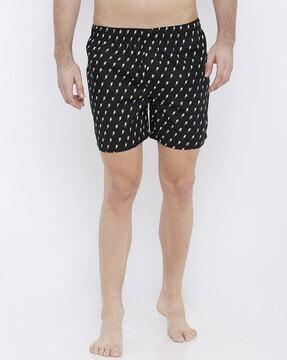 graphic print boxers with insert pockets