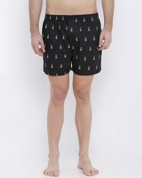 graphic print boxers with insert pockets